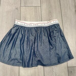 Limited Too Navy Skirt with Logo Waistband